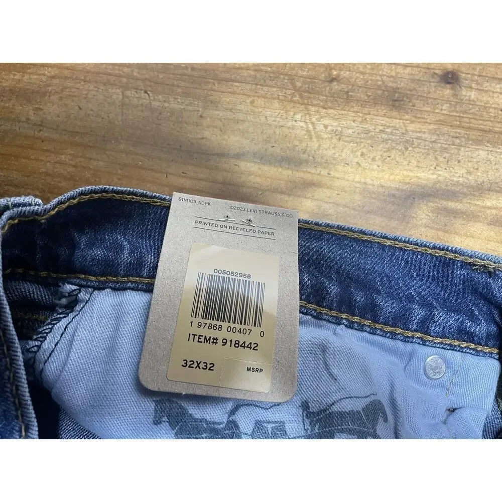 Levi's 505 Regular Fit Straight Leg Jeans Men's Size 32x32 NWT